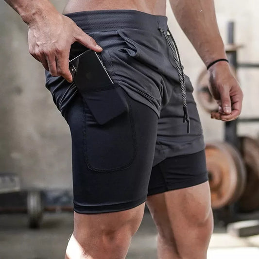 2 In 1 Quick Dry Training Short Pants